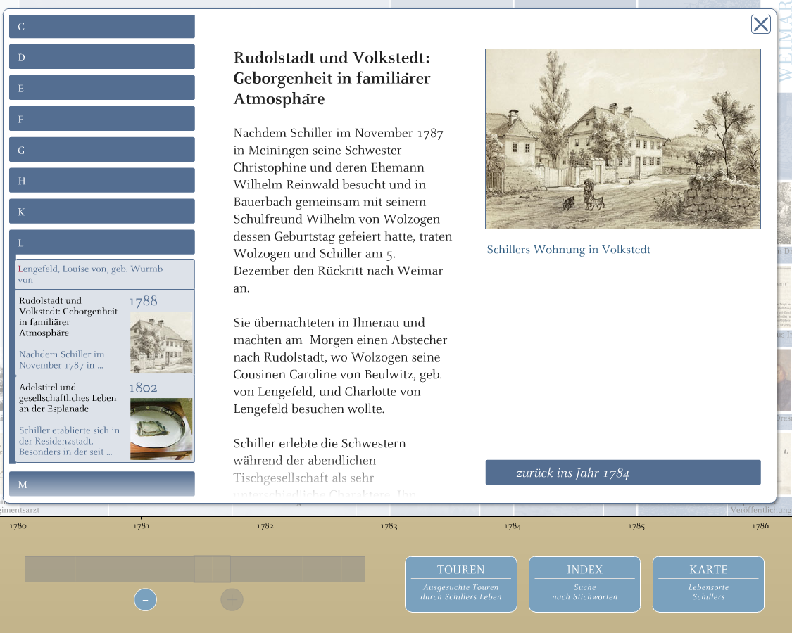 Studienraum im Schillerhaus Weimar